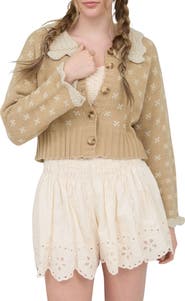 Blu Pepper Knit Collar Cardigan