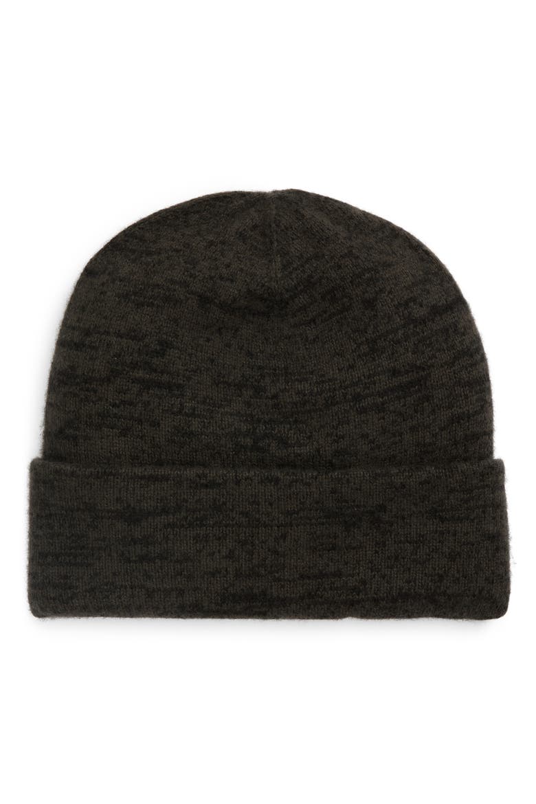 Big Cashmere & Wool Beanie, Main, color, BLACK OLIVE / BLACK