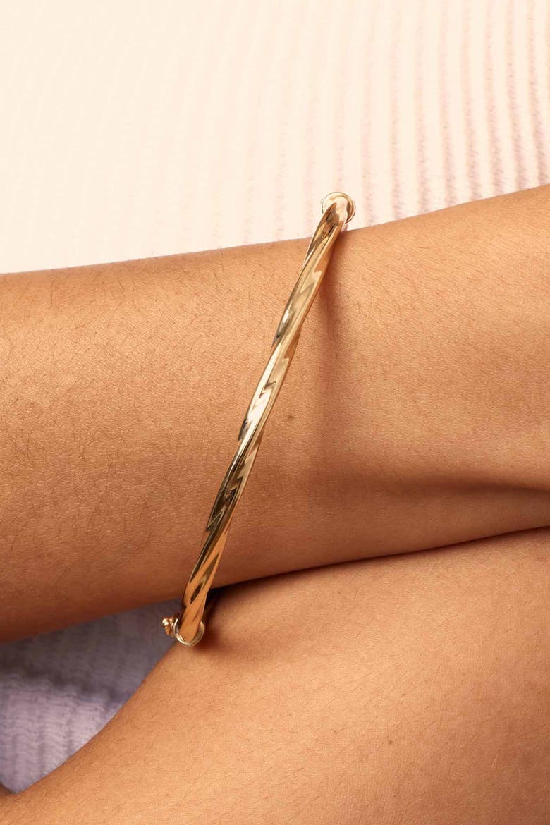 14K Gold Goddess Bangle, Alternate, color, Yellow Gold
