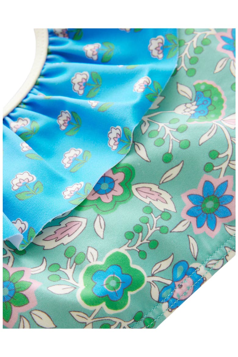 Kids' Frilly Paisley Two-Piece Swimsuit, Alternate, color, AQUA SEA FLORAL VINE
