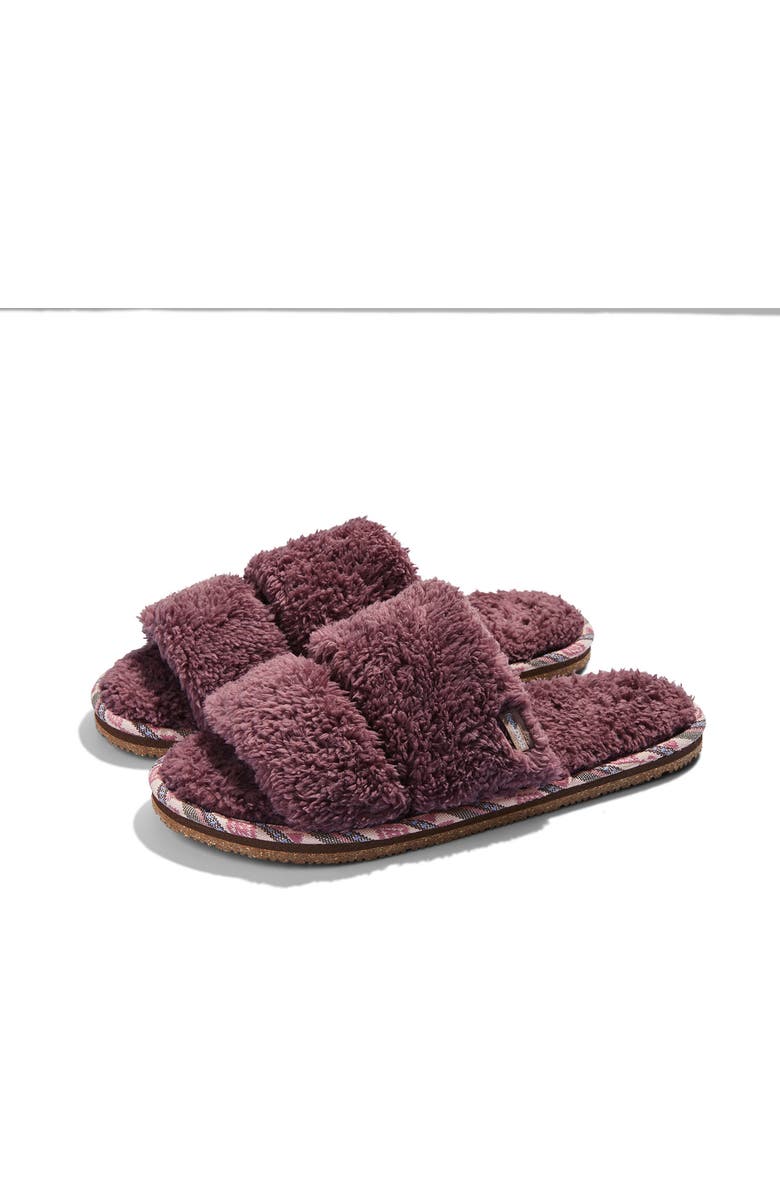 Feelgoodz Womens Equinox Double Strap Slippers / House Shoes, Main, color, Mulberry