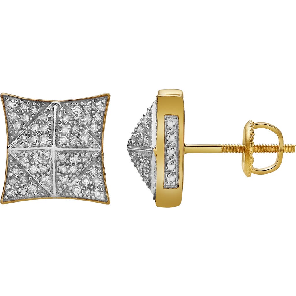 Luvmyjewelry Paz 10k Yellow Gold Diamond Unisex Earrings In 10k Yellow Gold