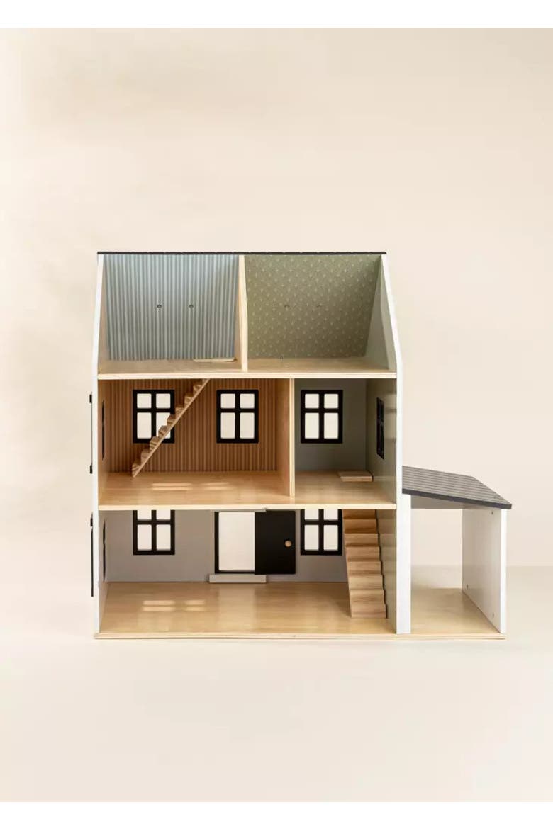 Wooden Doll House, Alternate, color, Multicolor