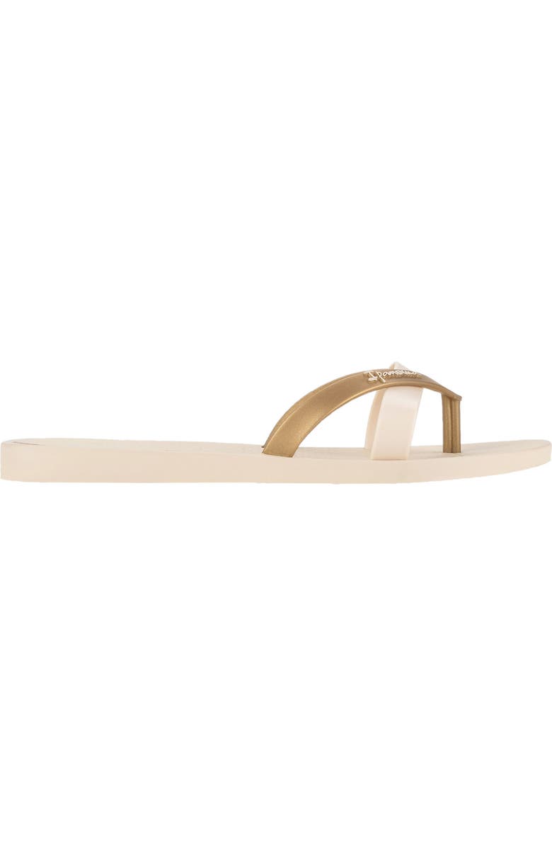 Ipanema 'Kirei Silk' Flip Flop, Alternate, color, Beige/ Gold
