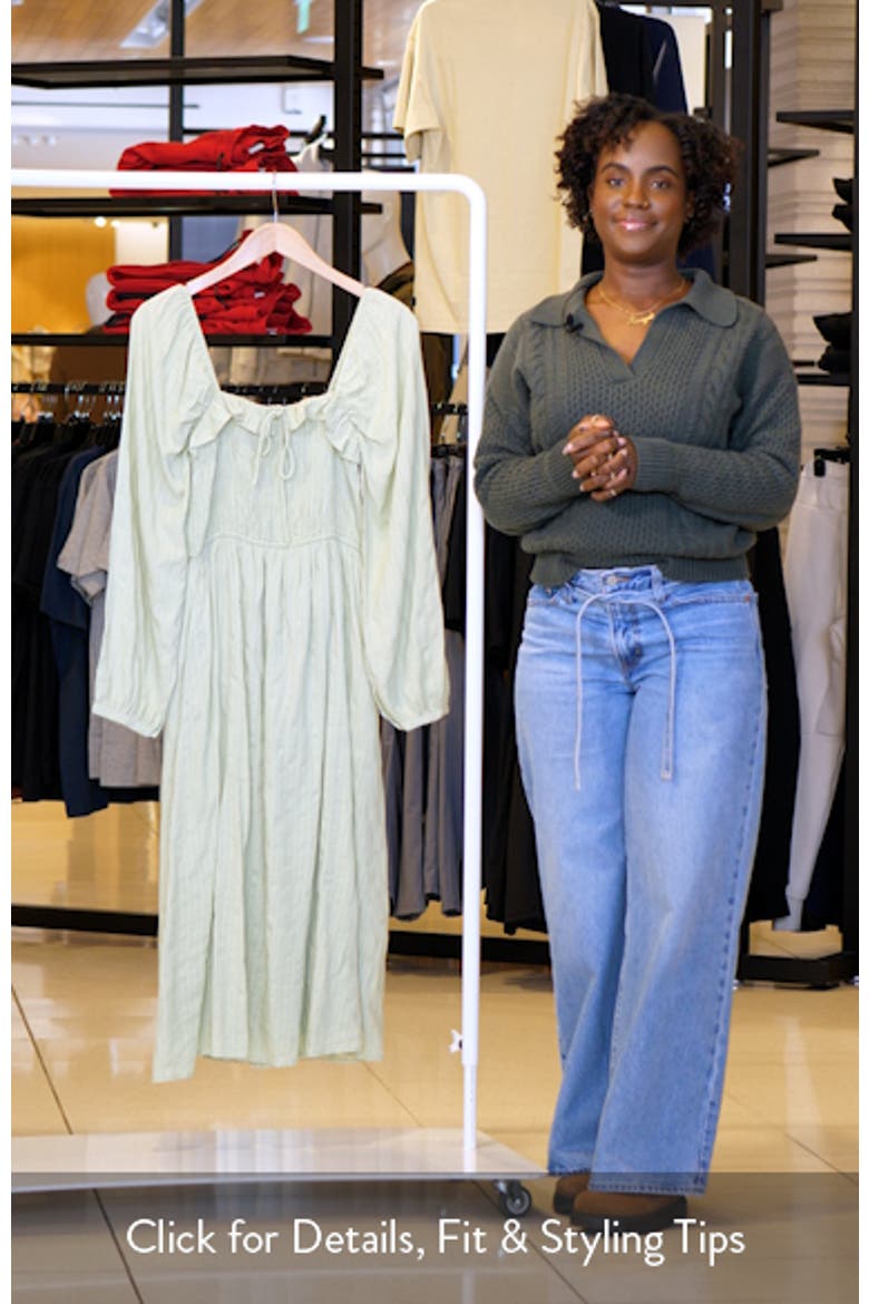 Ophelia Long Sleeve Cotton Midi Dress video