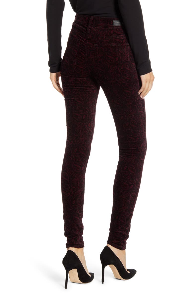 AG The Farrah High Waist Velveteen Skinny Jeans, Alternate, color,