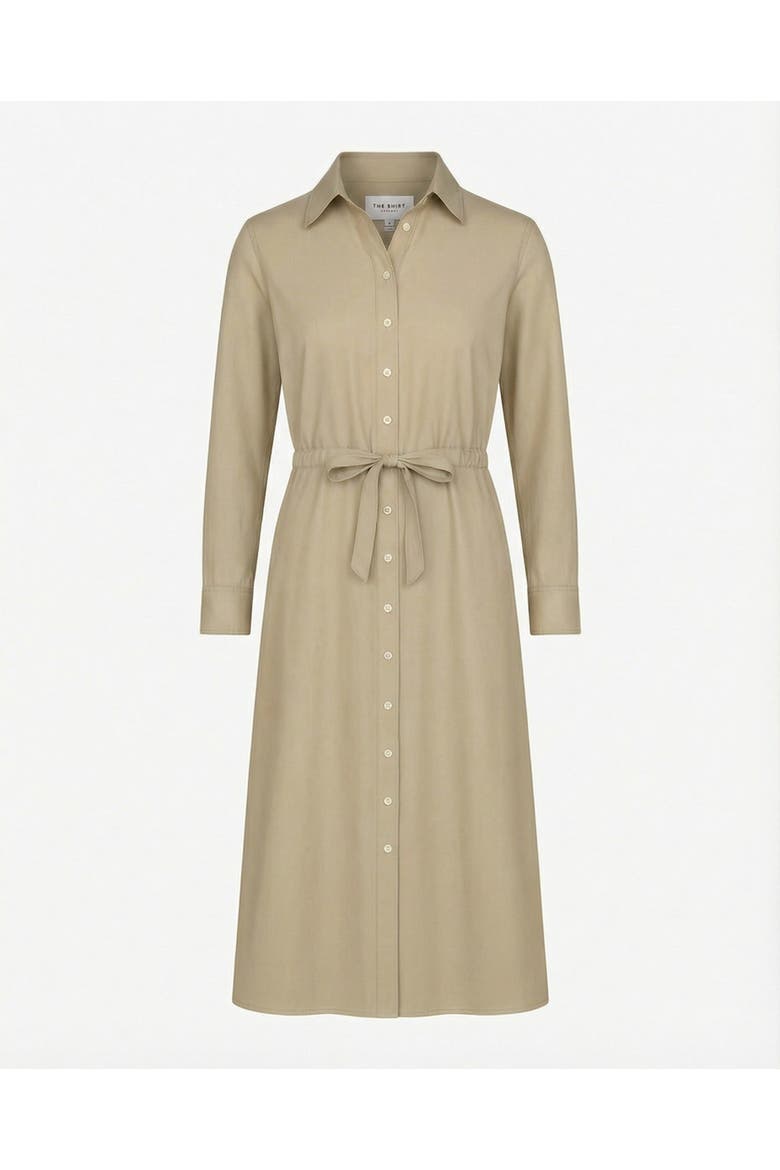 The Long Sleeve Midi Dress, Main, color, Khaki