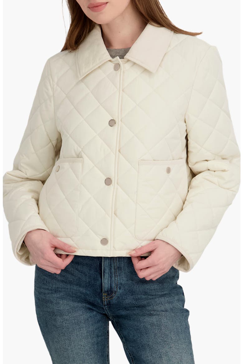 Haly Corduroy Collar Quilted Jacket, Main, color, EGGSHELL