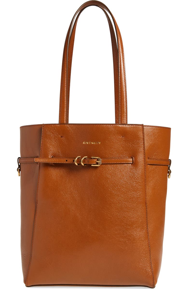 Givenchy Small Voyou Belted Leather Tote, Main, color,