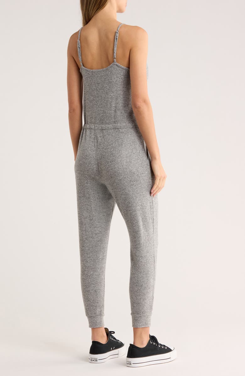 matty m. Drawstring Waist Jumpsuit, Alternate, color, Heather Grey