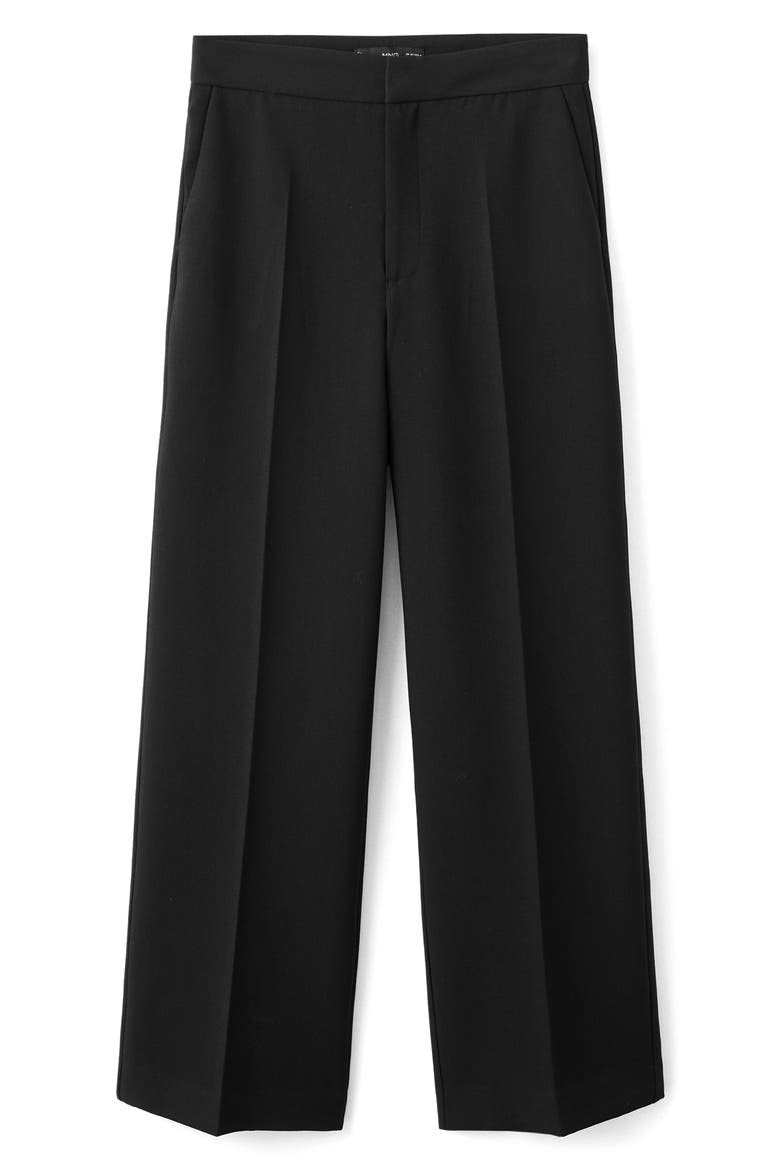 High Waist Straight Leg Pants, Alternate, color, BLACK