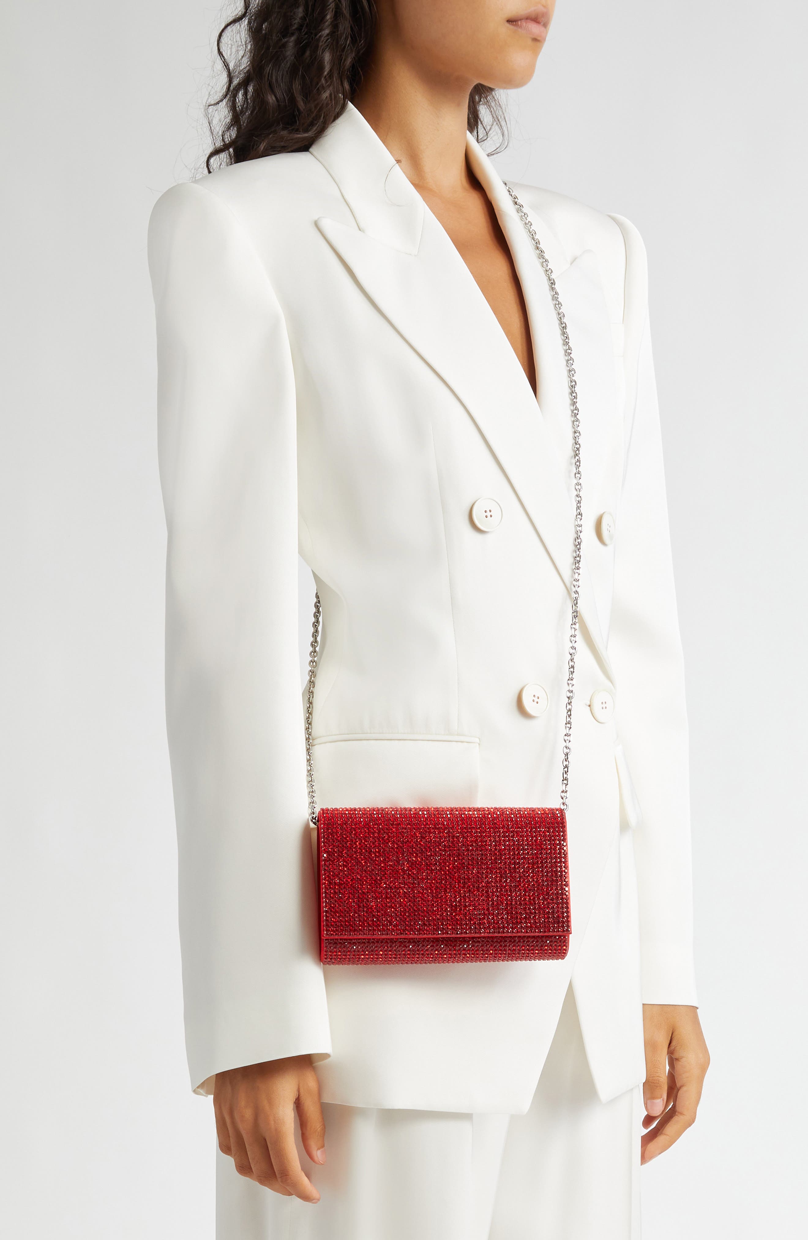 Fizzy Beaded Clutch, Alternate, color, SILVER/ SIAM