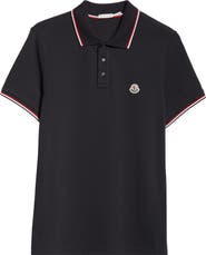 Moncler Tipped Cotton Piqué Polo