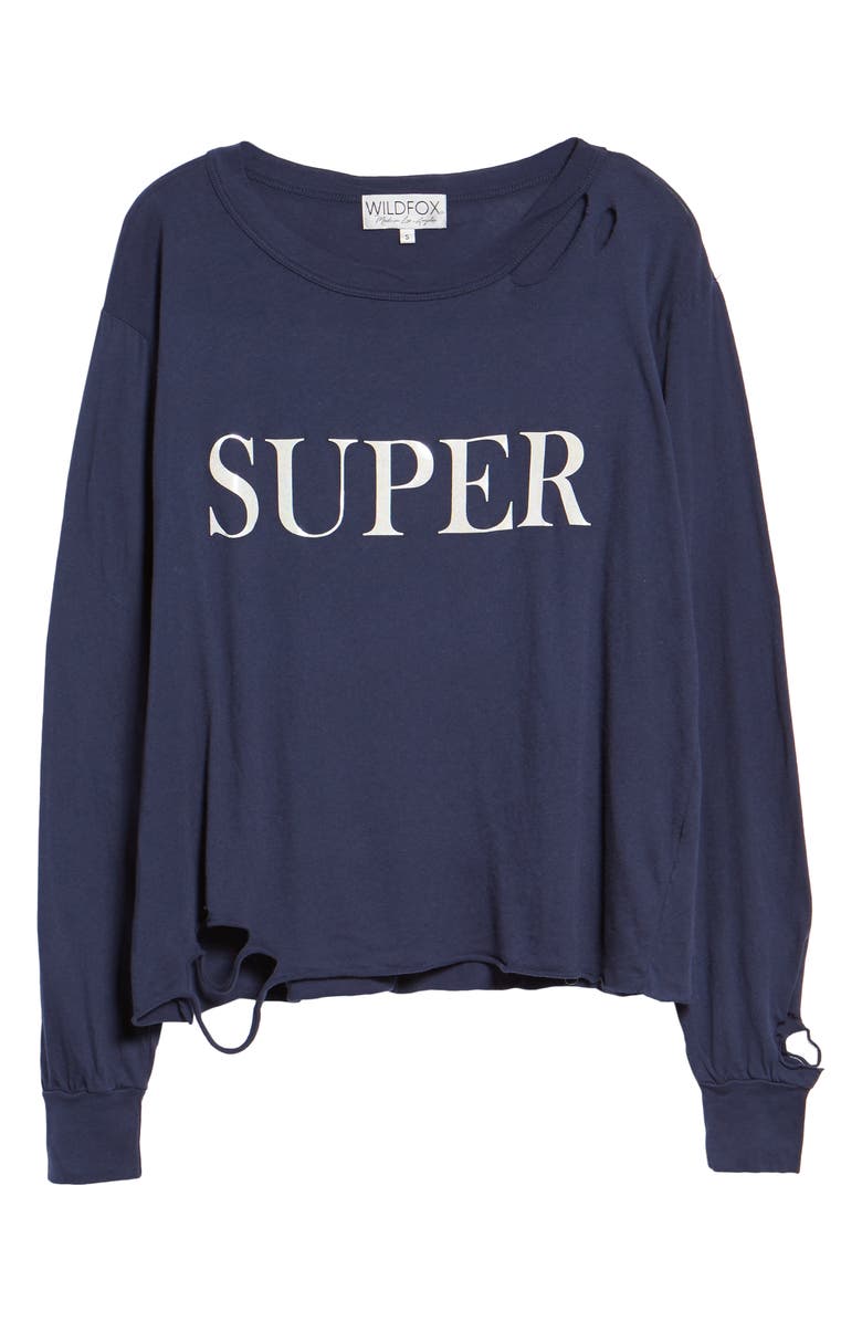 Wildfox Stellar - Super Ripped Graphic Tee, Alternate, color, 
