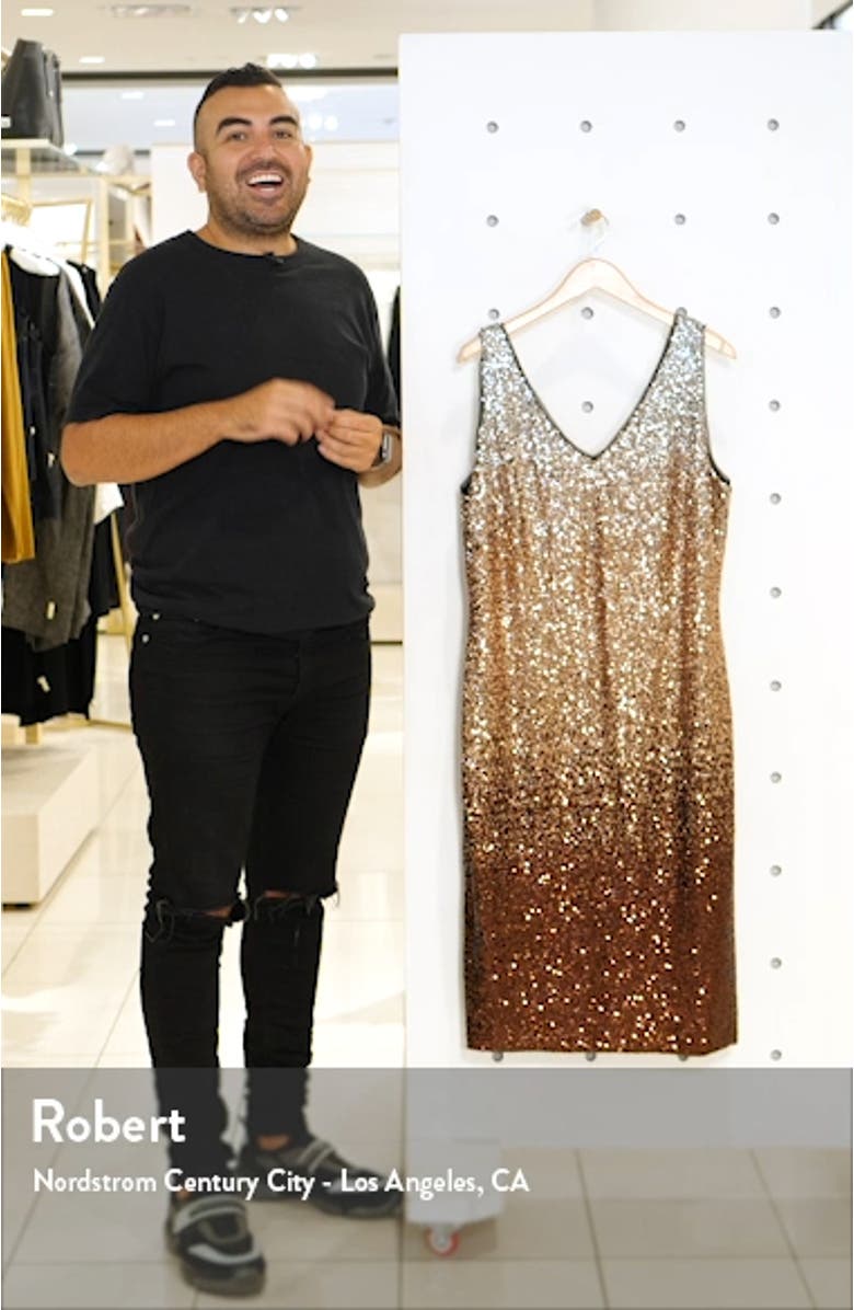 Karine Sequin Sheath Dress, sales video thumbnail