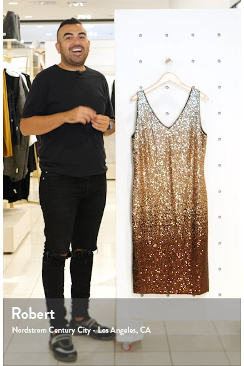 Karine Sequin Sheath Dress video