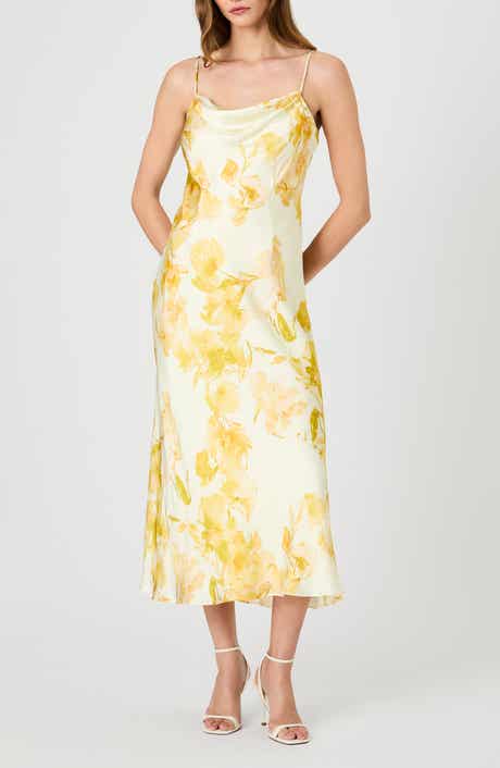Oona Sophie Floral Cowl Neck Midi Dress