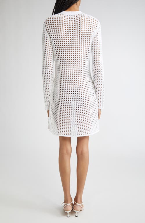 Shop Proenza Schouler Micah Long Sleeve Open Knit Sweater Dress