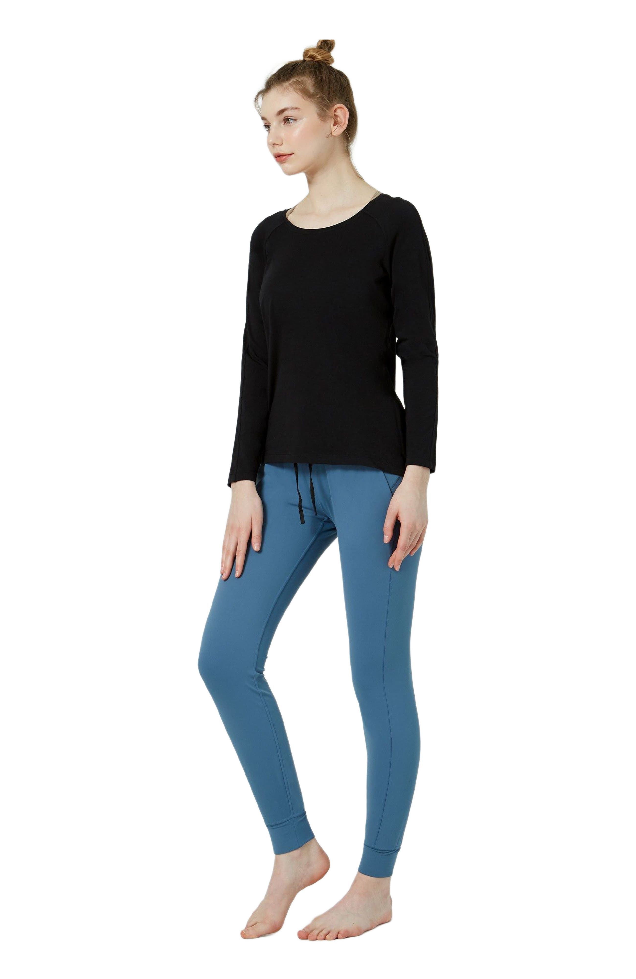 Rebody Essentials Scooped Long Sleeve Top