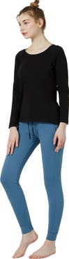 Rebody Active Rebody Essentials Scooped Long Sleeve Top