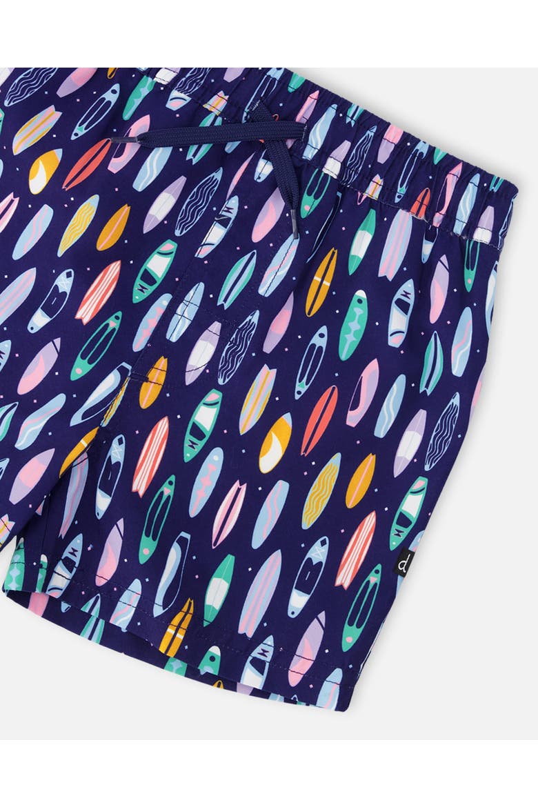 Mid Thigh Surfboard Boardshorts, Alternate, color, Blue Printed Surfboards