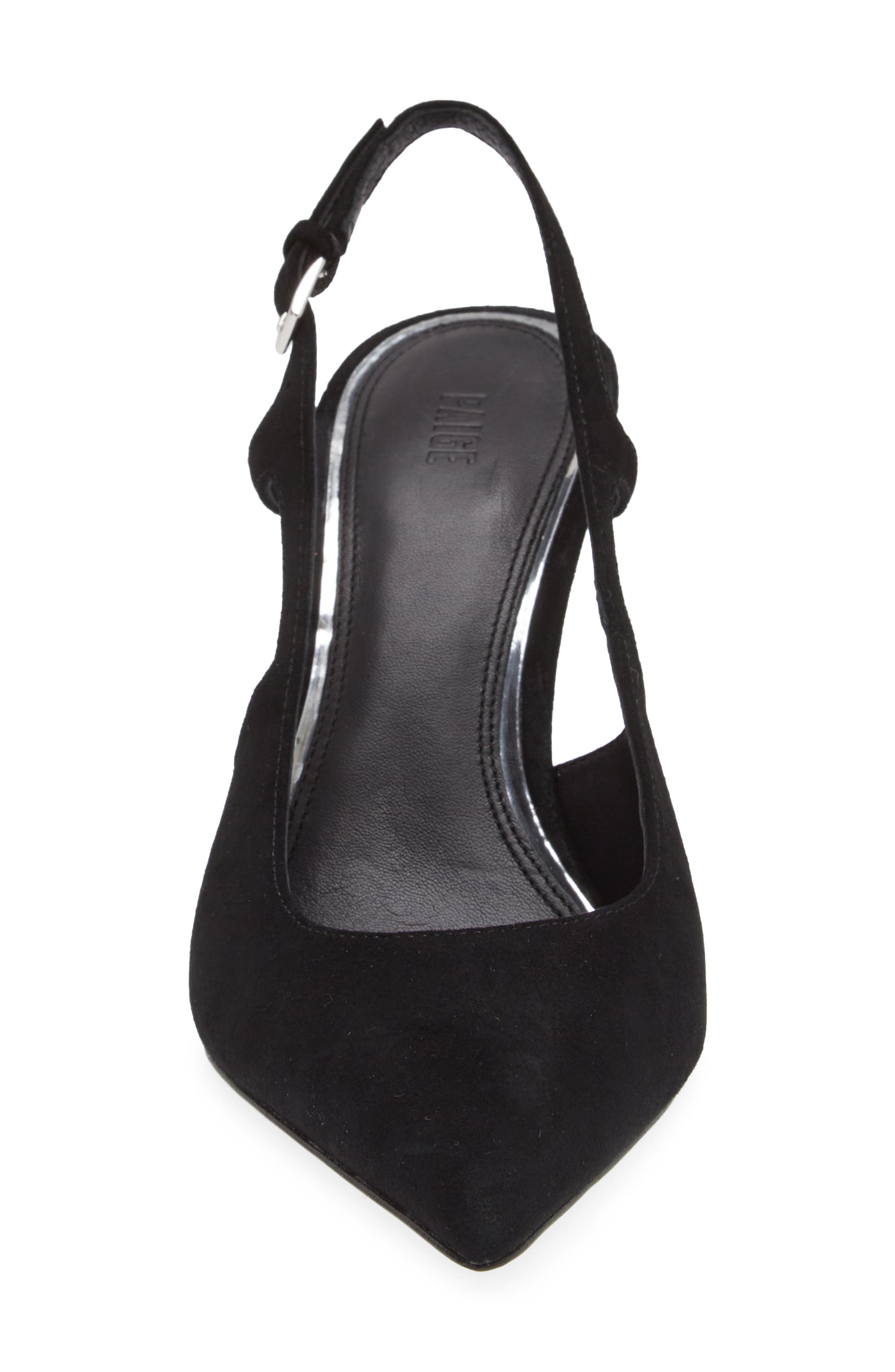 PAIGE Samara Slingback Pointed Toe Pump, Alternate, color, Black