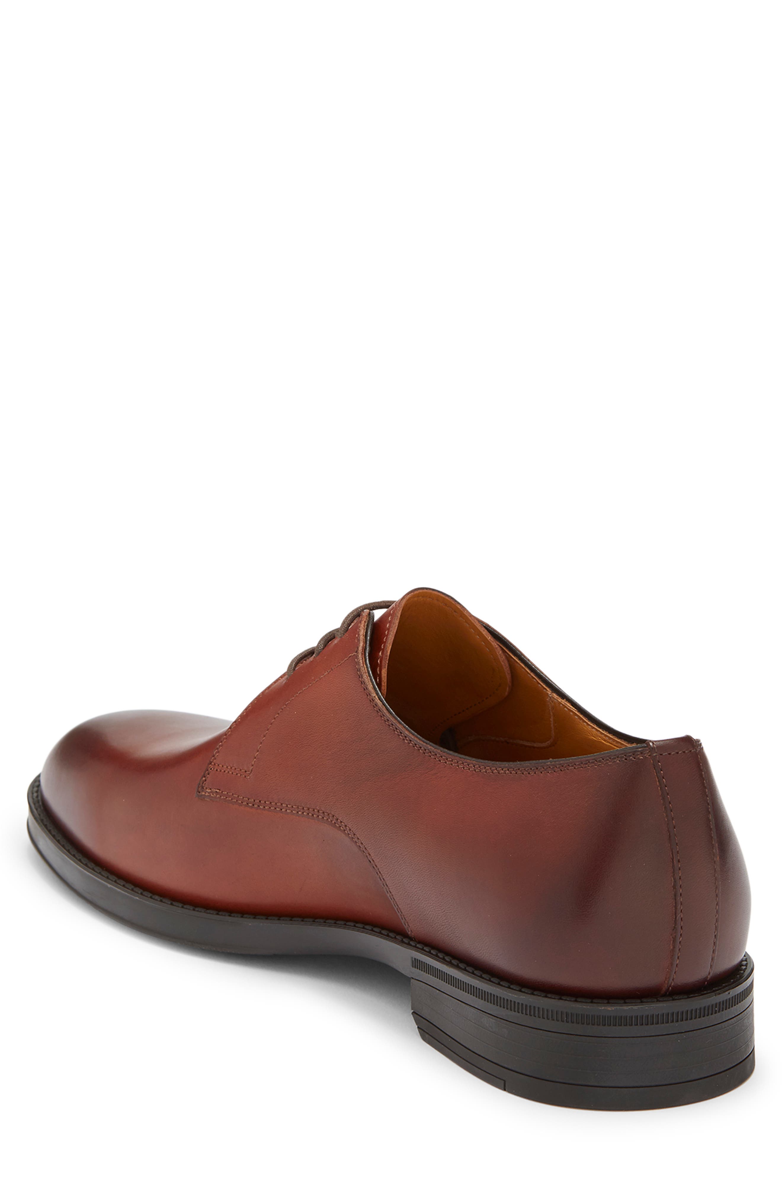 Eddison Plain Toe Derby, Alternate, color, COGNAC