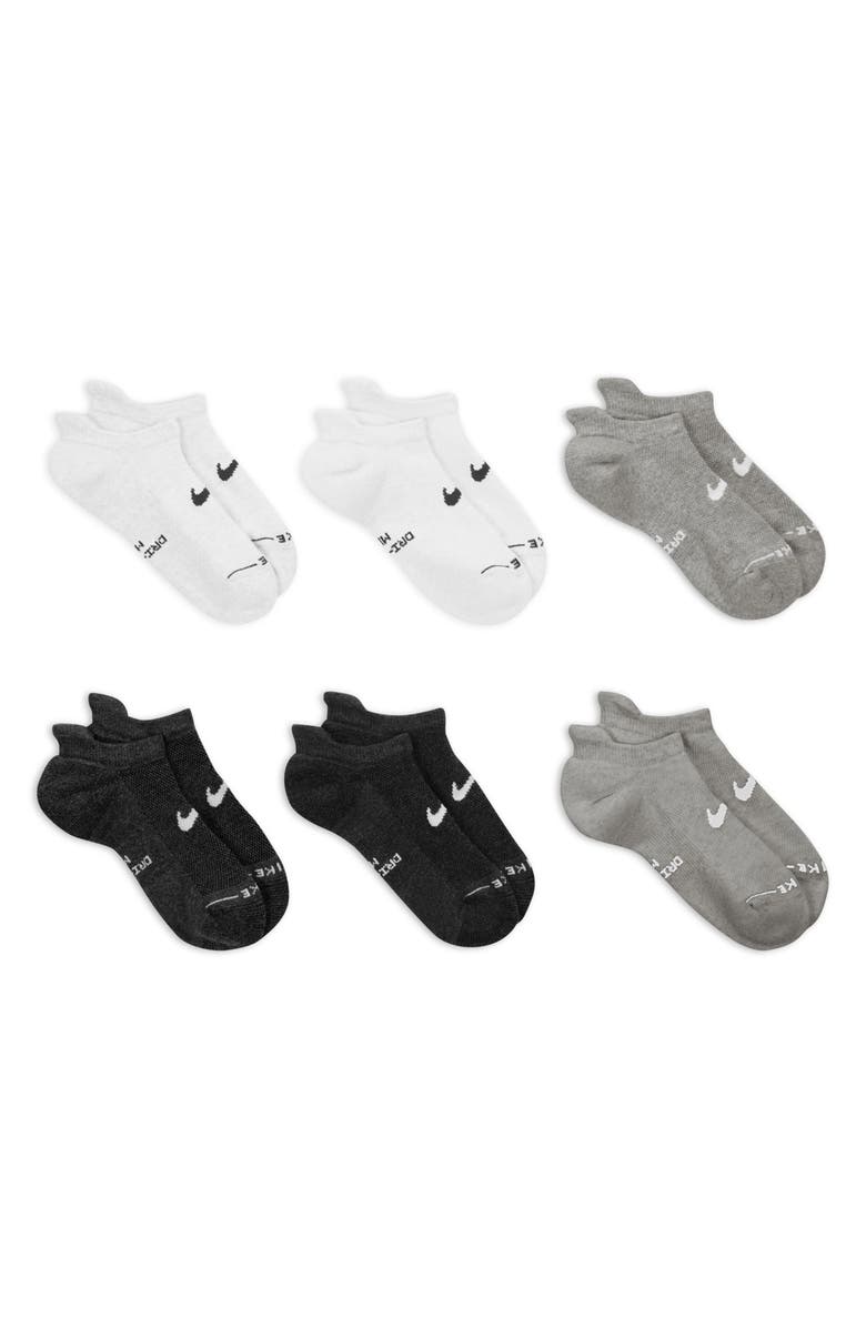 Nike Assorted 6-Pack Dri-FIT Cushioned No-Show Socks, Alternate, color, White
