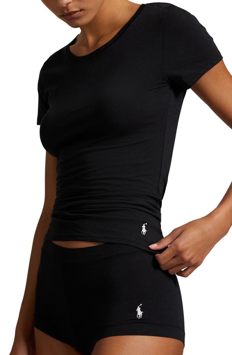 Polo Ralph Lauren Cotton Blend T-Shirt & Boyshorts Set, Alternate, color,