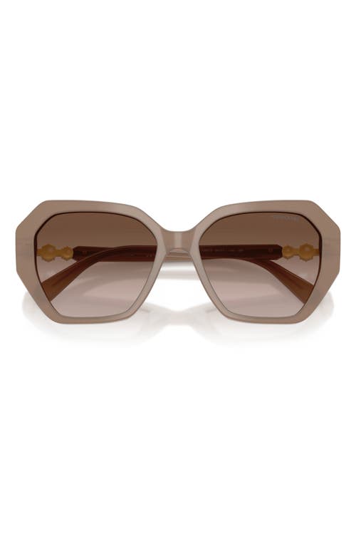 Swarovski 56mm Polarized Irregular Geometric Sunglasses In Neutral