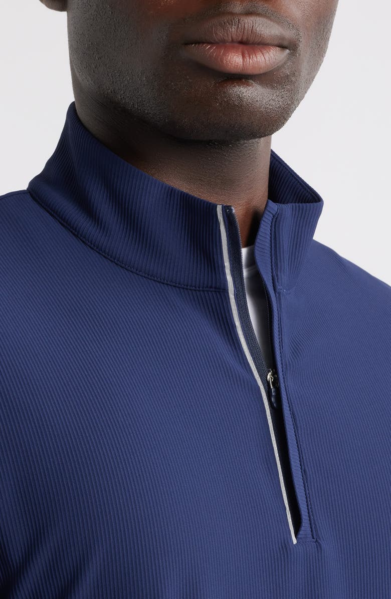 johnnie-O Hoppin Rib Quarter Zip, Alternate, color, Navy