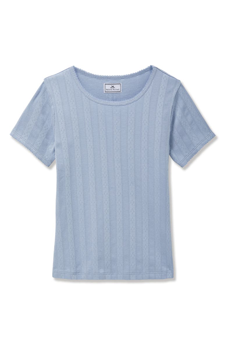 Petite Plume Pima Cotton Pointelle Sleep T-Shirt, Main, color, 