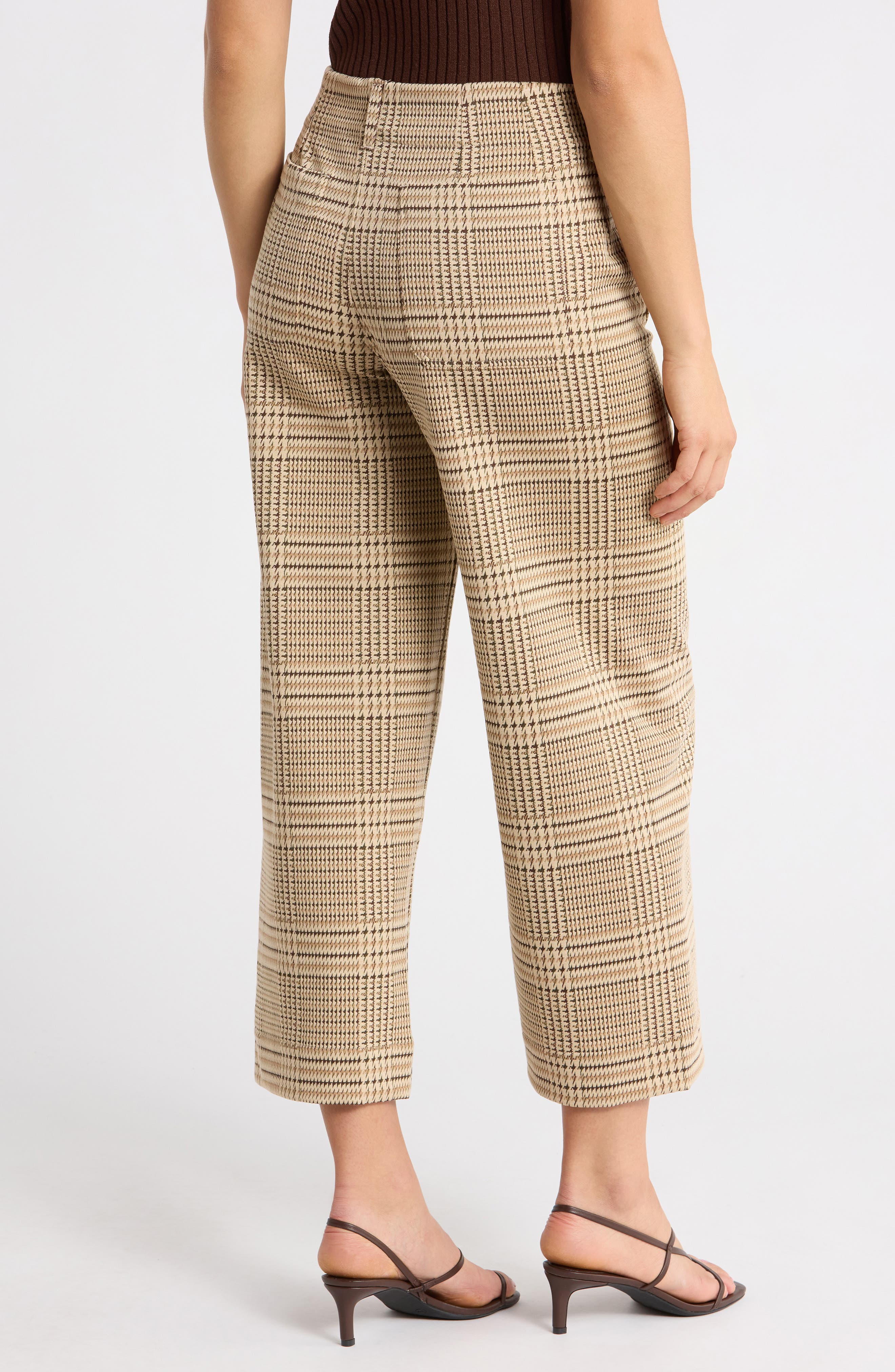 Houndstooth Print Pants