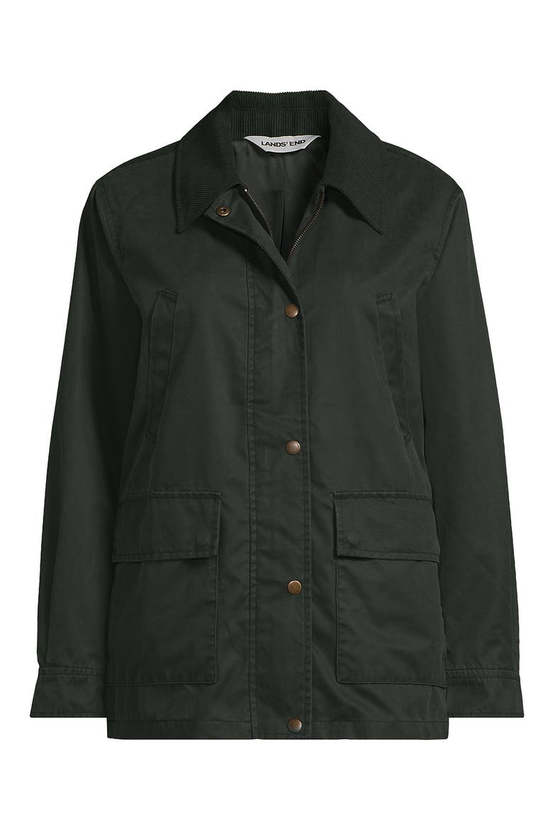 Waxed Barn Jacket, Alternate, color, Dark Green