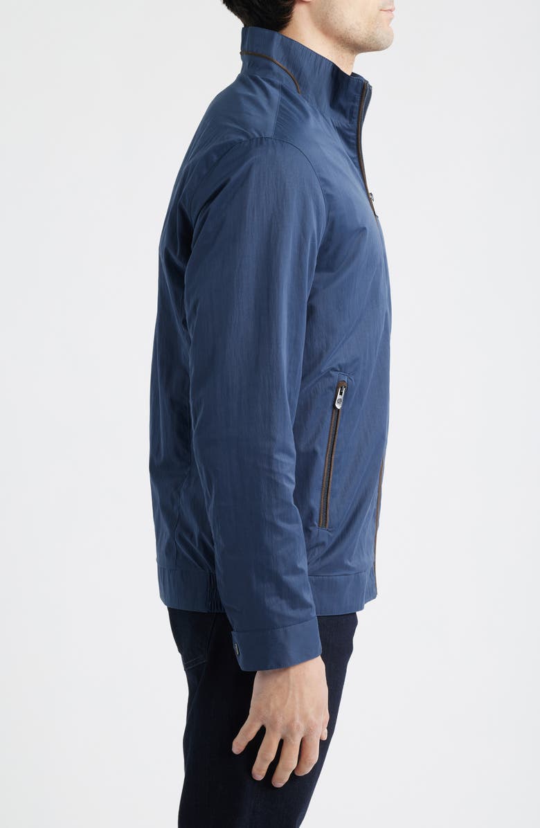 Johnston & Murphy Water Resistant Full-Zip Jacket, Alternate, color, Navy