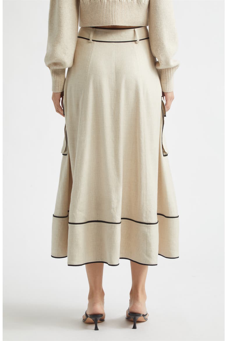 Shiloh High Waist Cargo Skirt, Alternate, color, DESERT/ JET