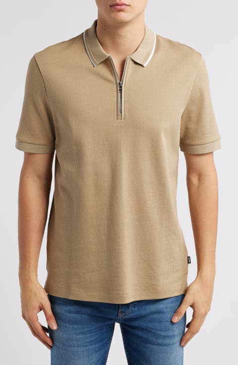 Paras Quarter Zip Cotton Polo