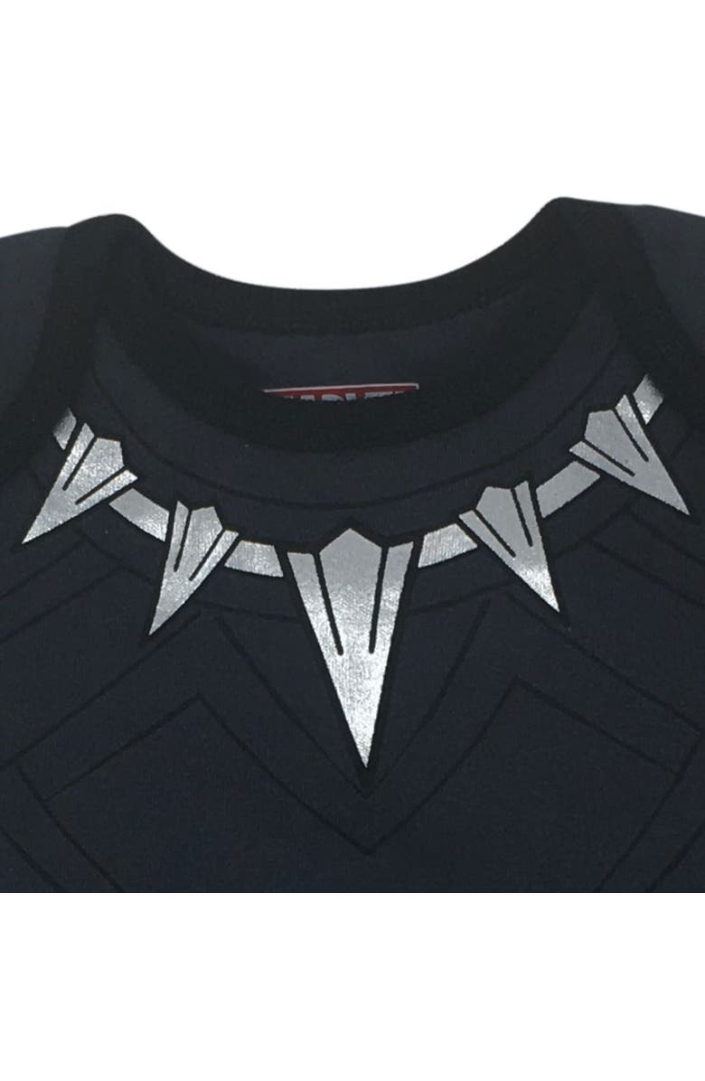 Marvel Avengers Bodysuit Pants & Hat Layette Set, Alternate, color, Black Panther Black