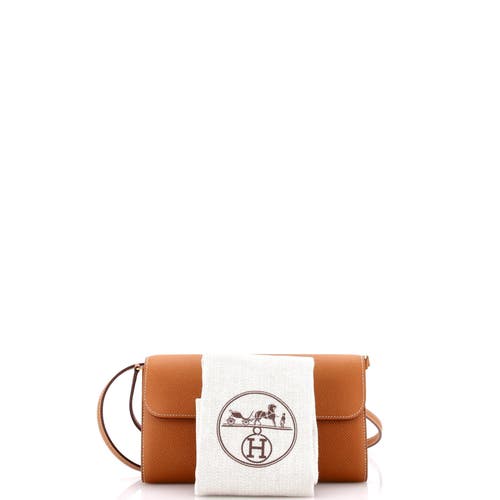 Pre-owned Hermes Hermes Constance To Go Wallet Epsom In Brown