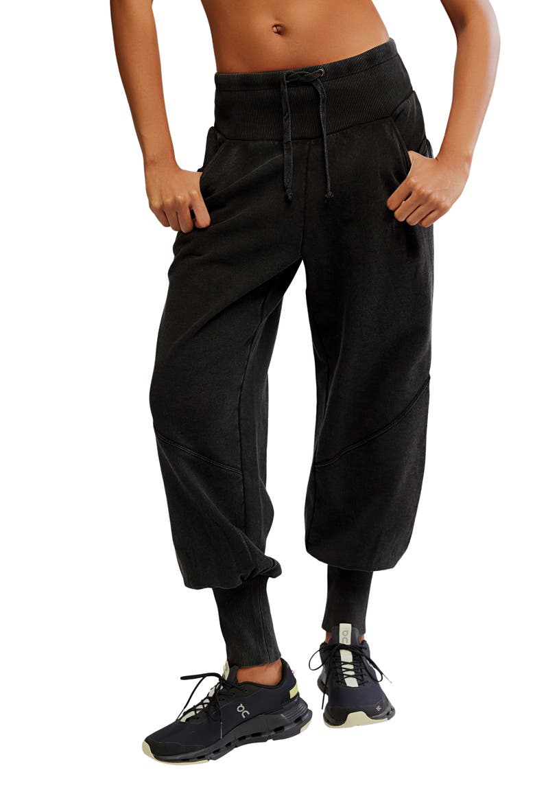 Day Off Tie Waist Pants, Main, color, BLACK