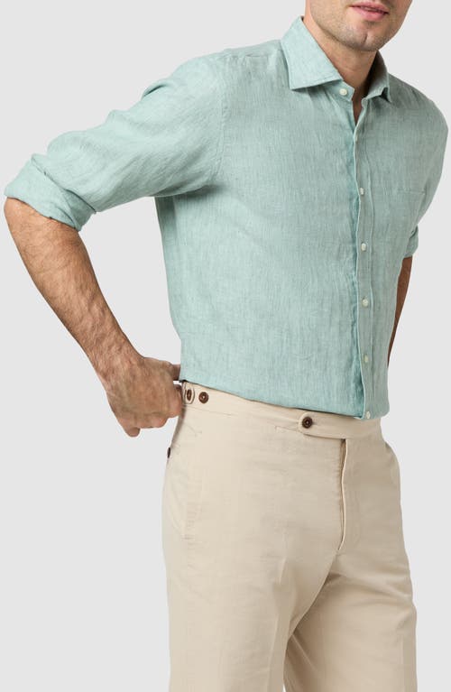 Sid Mashburn Slim Fit Solid Slub Linen Button-up Shirt In Thyme Linen