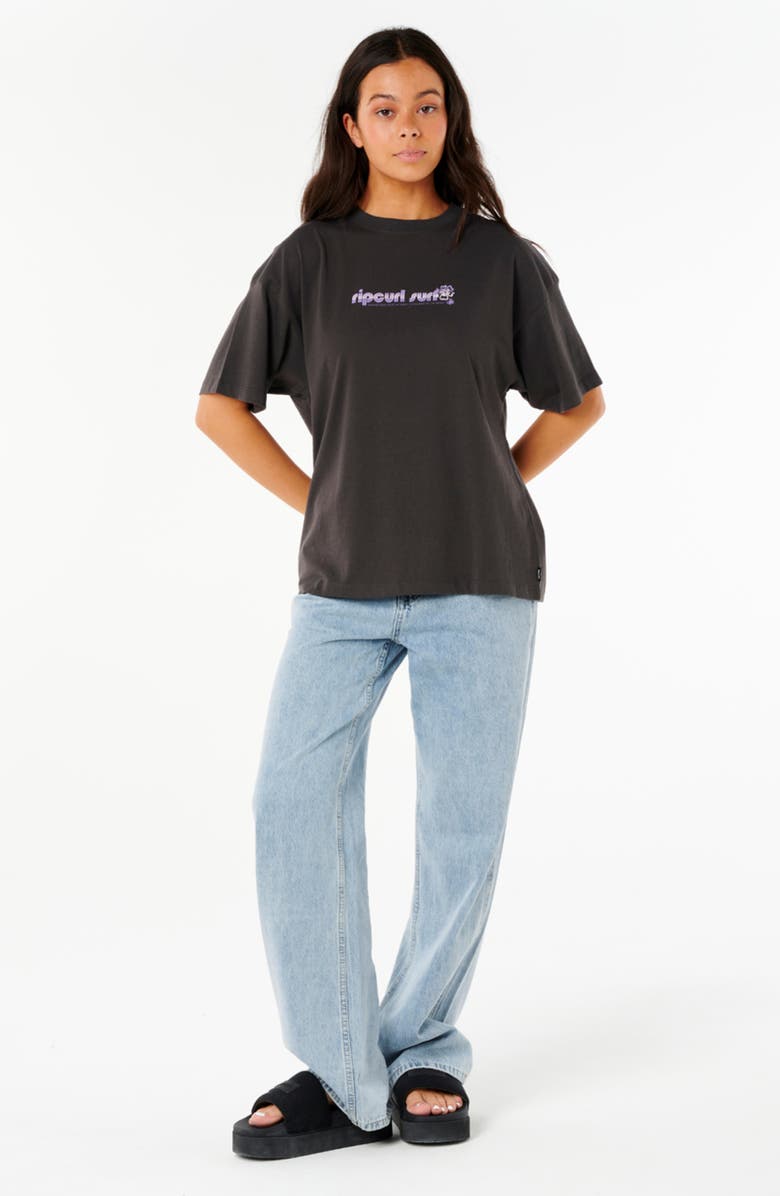 Rip Curl Neon Isles Hertitage Cotton Graphic T-Shirt, Alternate, color, Washed Black