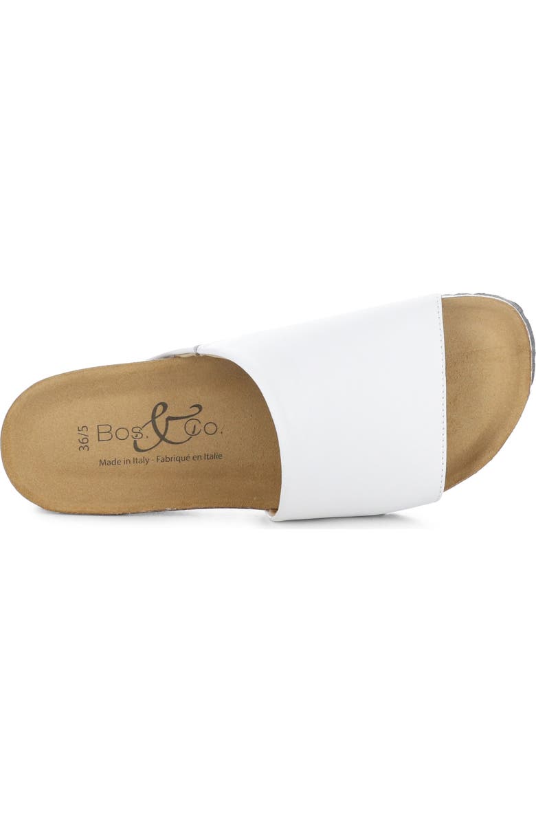 Bos. & Co. Lux Slide Sandal, Alternate, color, White