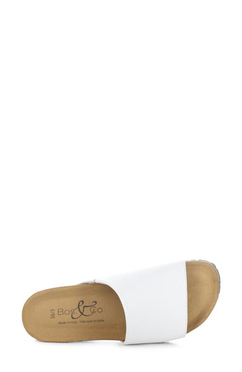 Bos. & Co. Lux Slide Sandal In White