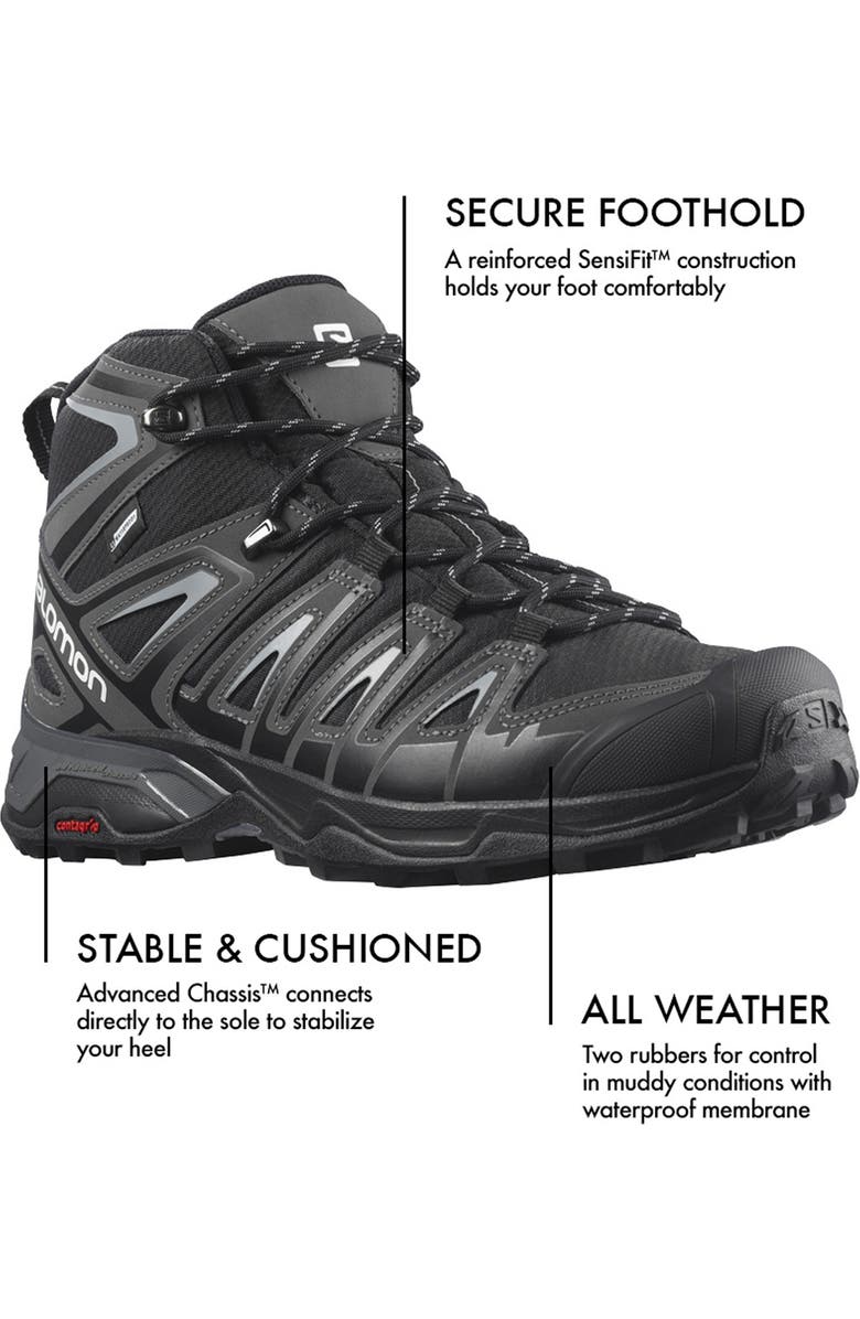 Salomon X Ultra Pioneer Waterproof Mid Hiker Boot, Alternate, color,
