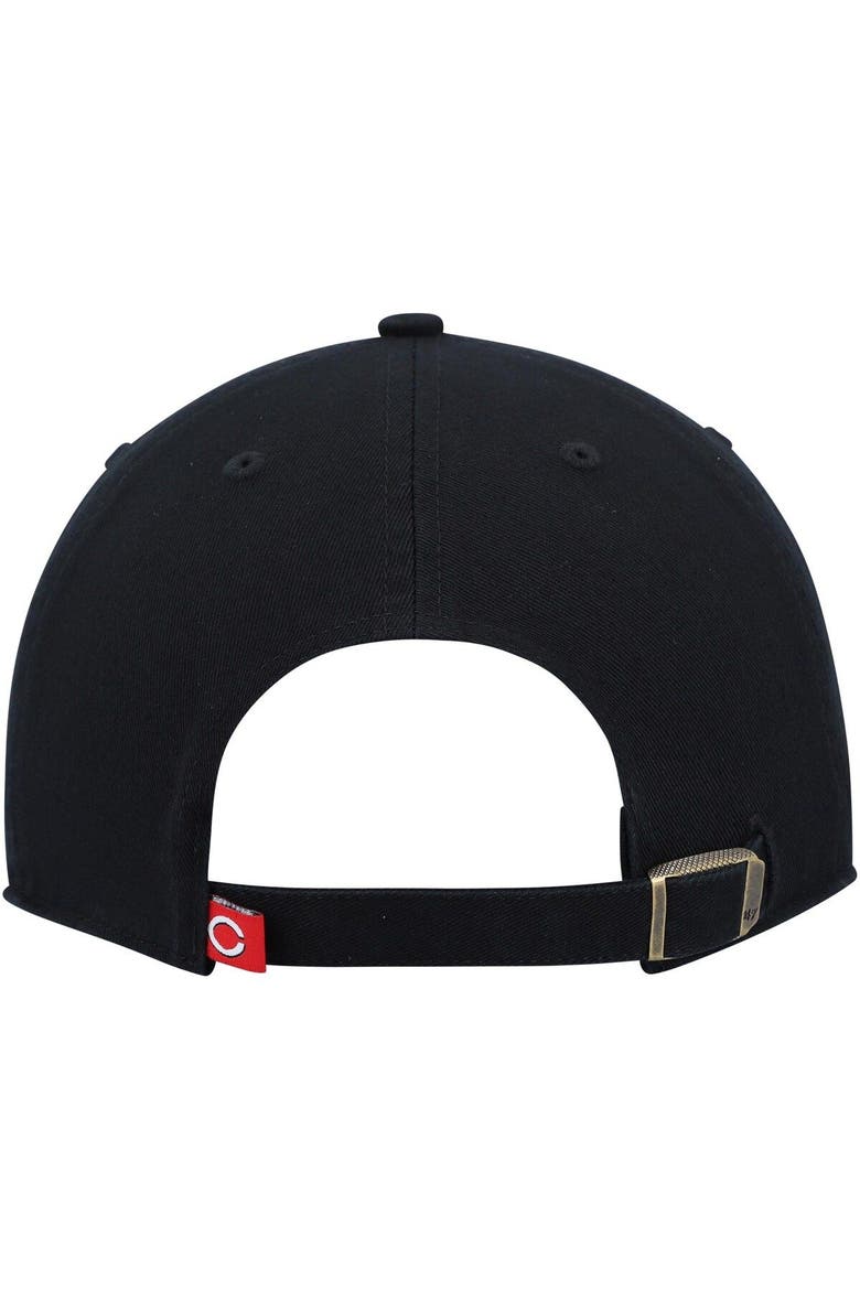 Men's '47 Black Cincinnati Reds Clean Up Adjustable Hat, Alternate, color, Black