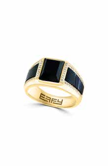 EFFY Men's Diamond & Onyx Signet Ring