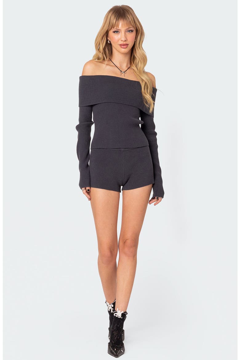 Miriam Rib Microshorts, Alternate, color, DARK-GRAY