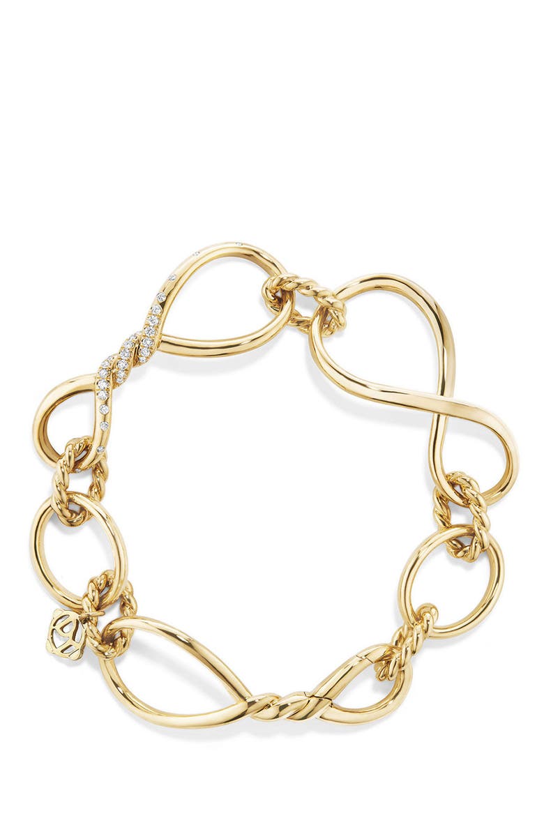 David Yurman Continuance Chain Bracelet with Diamonds, Alternate, color, 