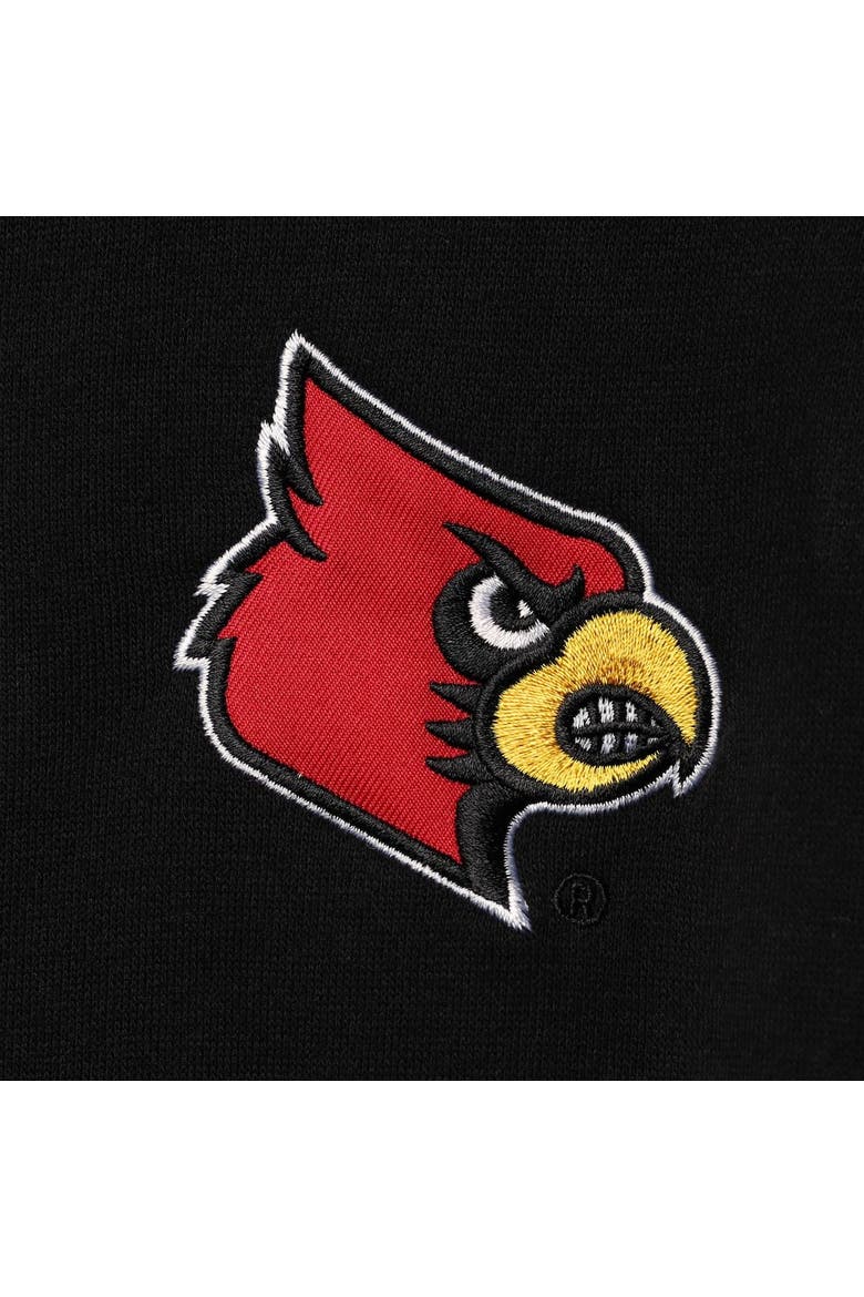 Men's Colosseum Black Louisville Cardinals Tortugas Logo Quarter-Zip Jacket, Alternate, color, Black